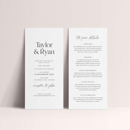 Forever Yours | Wedding Invitations | Vanilla Hayes, NZ